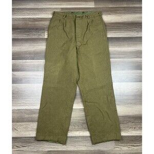 VTG Australian Military Pants Men’s 37x29 Green Wool 1968 Trousers Army True VTG